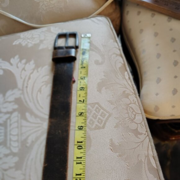 DIESEL Heavy Duty Brass Branded Logo Belt 100% Genuine Leather Made in Italy L - Picture 10 of 11